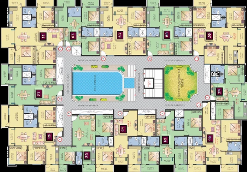 Floor Plan of Shravanthi Pristine in Bannerghatta, Bangalore - Image 274481