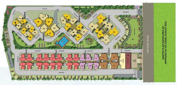 Master Plan of Techman Moti Residency Phase 2 in Raj Nagar Extension, Ghaziabad - Image 232205