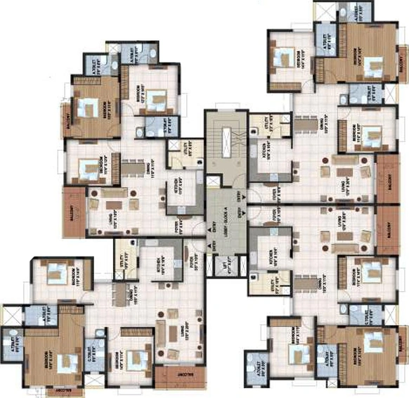 Floor Plan of Sterling Pointe in Hebbal, Bangalore - Image 275299