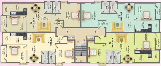 Floor Plan of MS Charan MM Cascade in Ambattur, Chennai - Image 278780