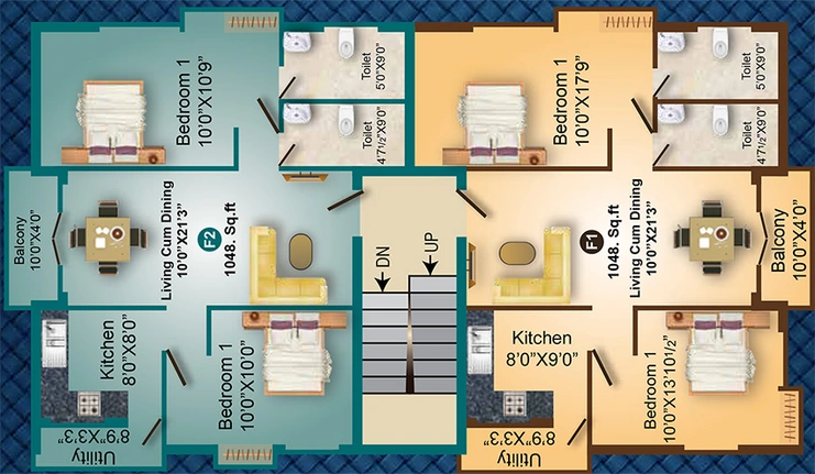 Floor Plan of MS Charan MM Gokulam in Kattupakkam, Chennai - Image 278789
