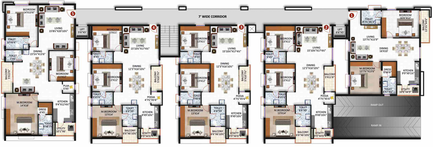 Floor Plan of Aryamitra Flora in Manikonda, Hyderabad - Image 127596