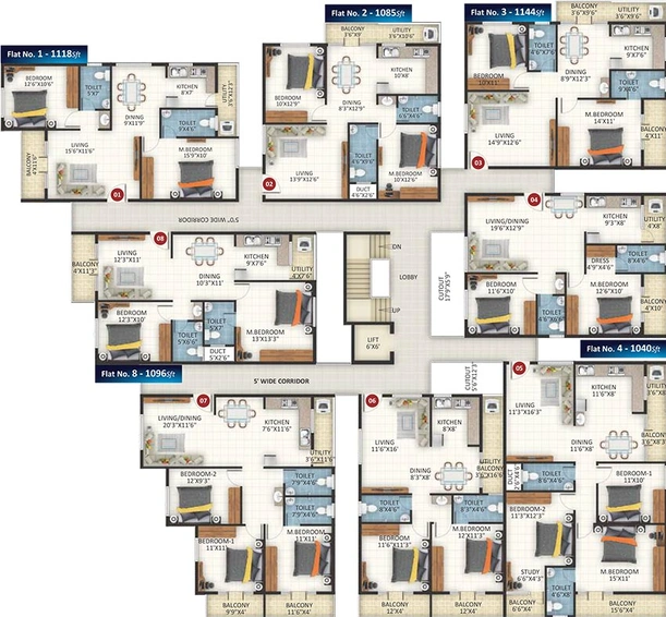 Floor Plan of Destiny GR Galaxy in Kaikondrahalli, Bangalore - Image 268670