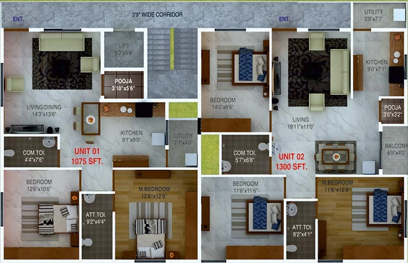 Floor Plan of Destiny Suvedha Pride in Rajarajeshwari Nagar, Bangalore - Image 268708