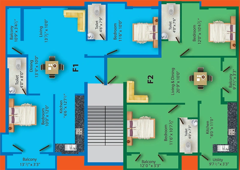 Floor Plan of MS Charan MM Opulent in Iyyappanthangal, Chennai - Image 278833