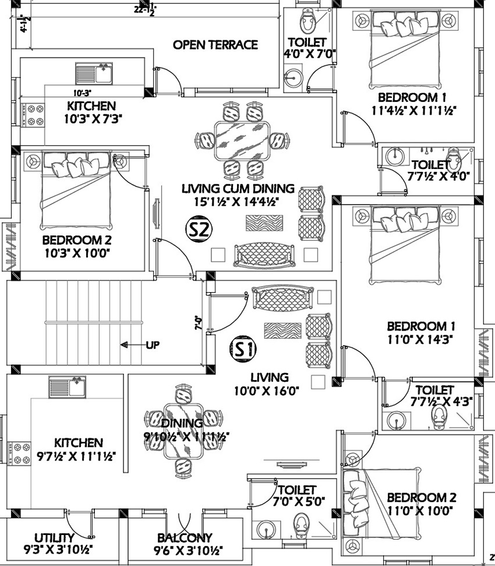 Floor Plan of MS Charan MM Nakshatra Phase 2 in Ambattur, Chennai - Image 278812