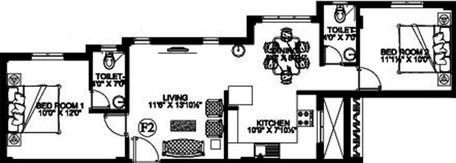 2 BHK Flat in MS Charan MM Delight in Chromepet, Chennai - Image 849637
