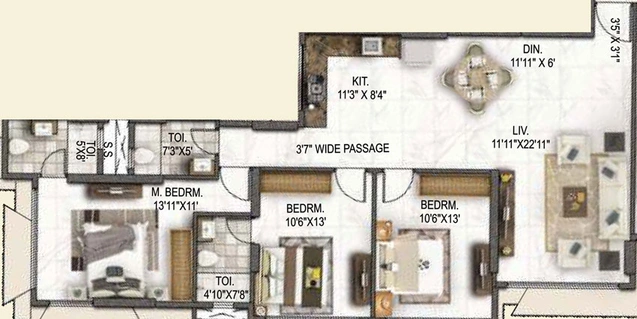 3 BHK Flat in Sai Samast in Chembur East, Mumbai - Image 463123