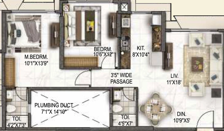 2 BHK Flat in Sai Samast in Chembur East, Mumbai - Image 463122