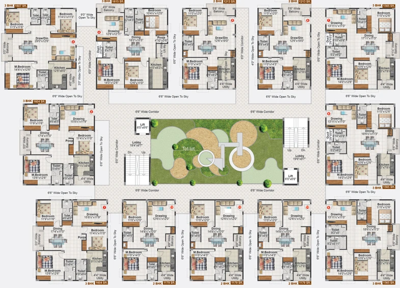 Floor Plan of Marams GL Heavens in LB Nagar, Hyderabad - Image 127498