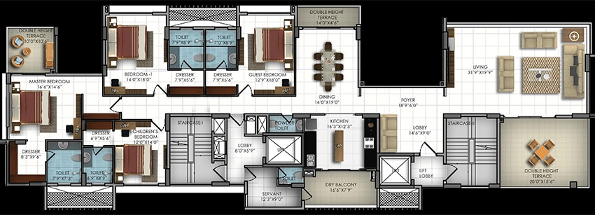 Floor Plan of Mantri Emporio in Kharadi, Pune - Image 351075