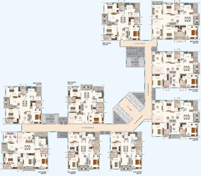 Floor Plan of My Home Raka in Serilingampally, Hyderabad - Image 127523