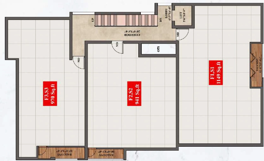 Floor Plan of AK Amazonite in Pammal, Chennai - Image 342215