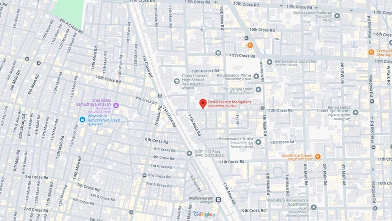 Location of Renaissance Mangalam in Malleswaram, Bangalore - Image 274127
