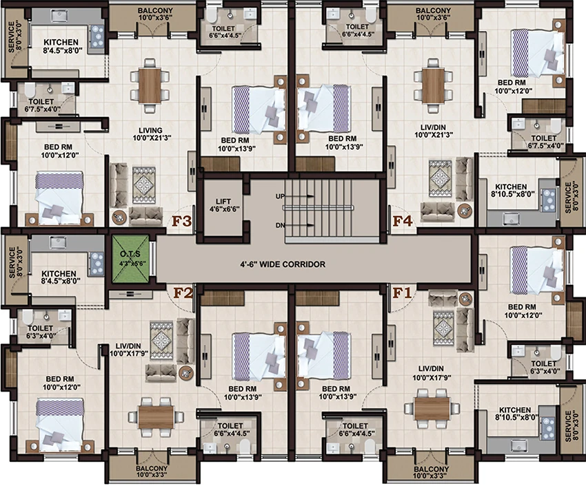 Floor Plan of Global Orchid in Gowriwakkam, Chennai - Image 330789