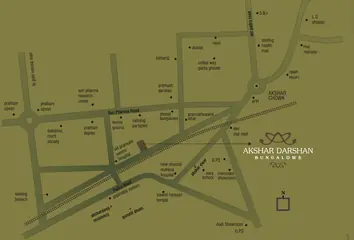 Location of Sahaj Akshar Darshan Bunglows - Image 129164