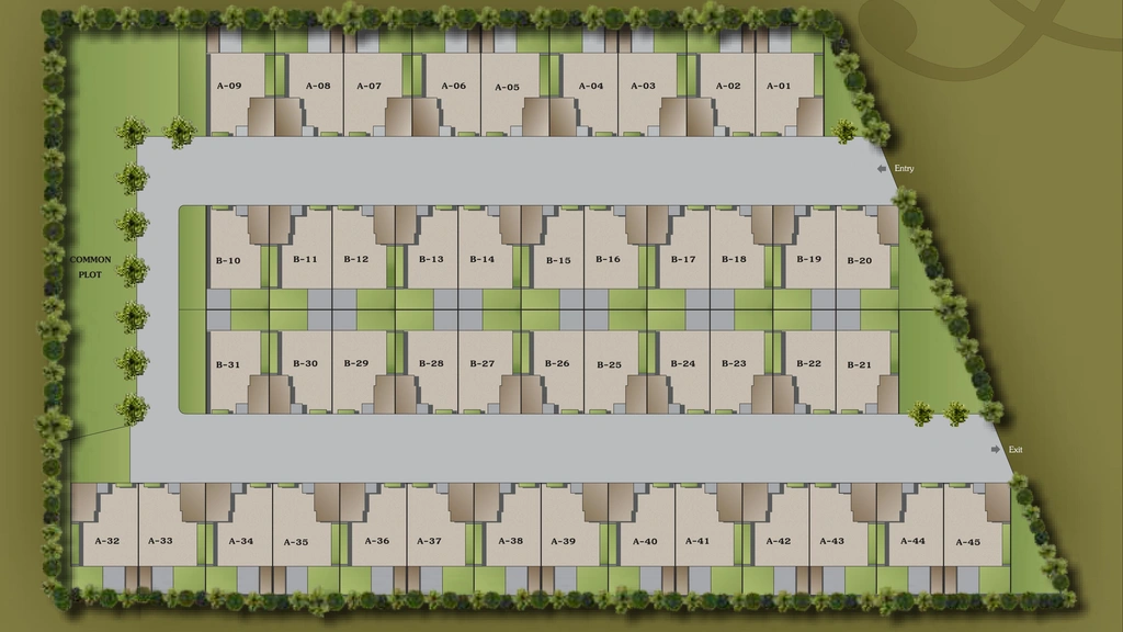 Master Plan of Sahaj Akshar Darshan Bunglows in Atladara, Vadodara - Image 129165