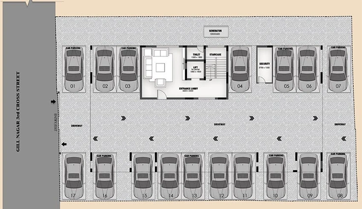 Master Plan of Sreerosh Karuna in Egmore, Chennai - Image 242115