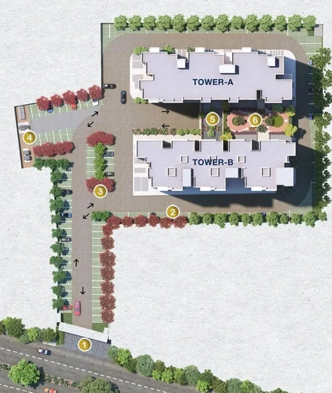 Master Plan of TVS Emerald Serene Springs in Kelambakkam, Chennai - Image 251130