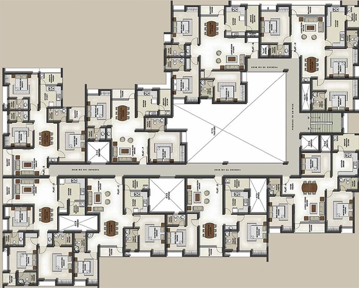 Floor Plan of Sreerosh Athena in Mogappair, Chennai - Image 285239