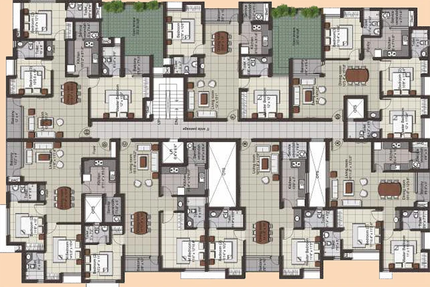 Floor Plan of Sreerosh Anthea in Mogappair, Chennai - Image 285221