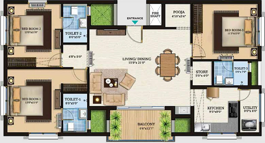 3 BHK Flat in Lifestyle Param in Perambur, Chennai - Image 878554