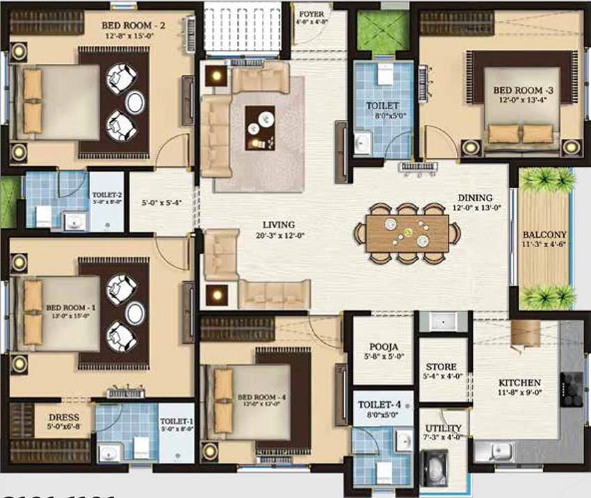 3 BHK Flat in Lifestyle Param in Perambur, Chennai - Image 878556