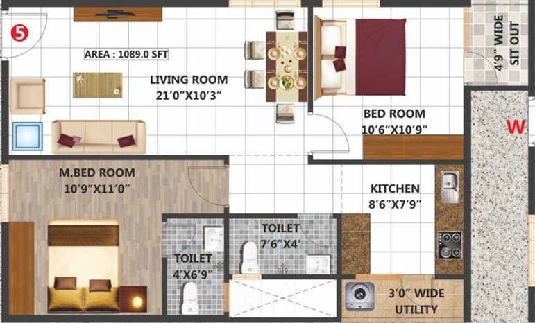 2 BHK Flat in Habulus Samruddhi in Electronic City, Bangalore - Image 840213