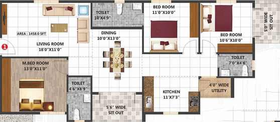 3 BHK Flat in Habulus Samruddhi in Electronic City, Bangalore - Image 840218