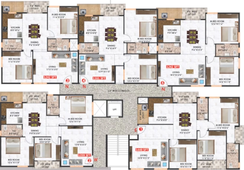 Floor Plan of Habulus Pride in Electronic City, Bangalore - Image 241136