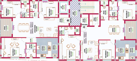 Floor Plan of Nova VR Squares in Thiruvanmiyur, Chennai - Image 258420