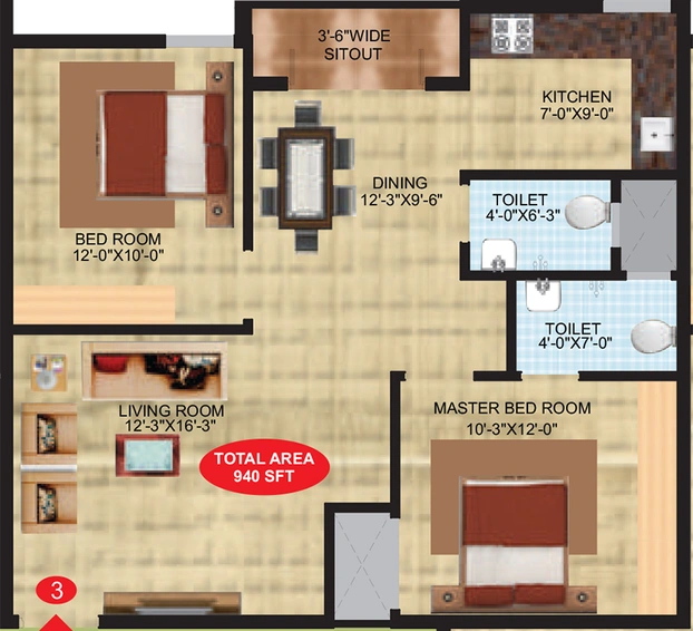 2 BHK Flat in Habulus Elite 1 in Electronic City, Bangalore - Image 840174