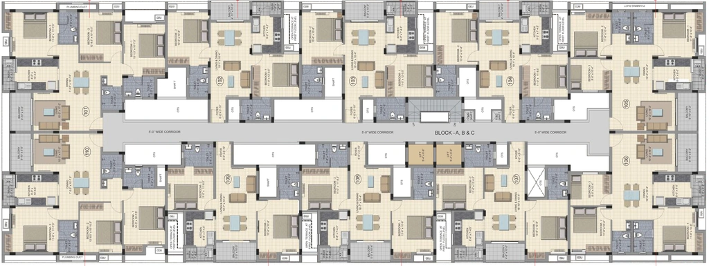 Floor Plan of Kochar Neetu Arjun Garden in Gerugambakkam, Chennai - Image 345782