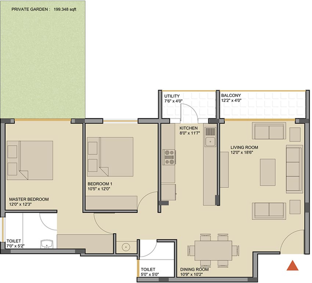 2 BHK Flat in Evantha Grains Of Sand in Mysore Road, Bangalore - Image 851779