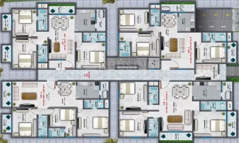 Floor Plan of 5 Elements YGR Grandeur in Rajarajeshwari Nagar, Bangalore - Image 239934