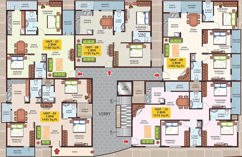 Floor Plan of 5 Elements Pranavi Pride in Bannerghatta, Bangalore - Image 266908
