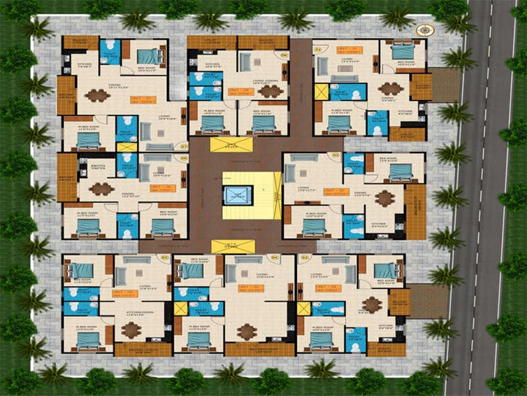 Master Plan of Kumari Tusti in Thanisandra, Bangalore - Image 236439