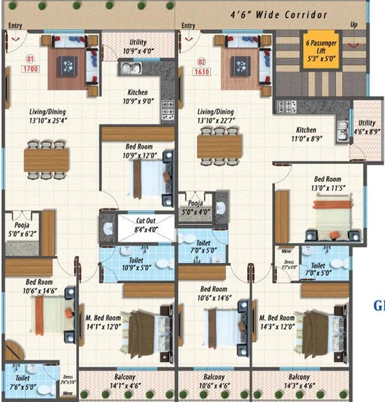 Floor Plan of Opera Anantadhama in JP Nagar, Bangalore - Image 272205