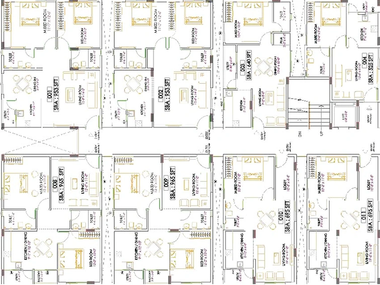 Floor Plan of Subha Nandana in Electronic City, Bangalore - Image 275304