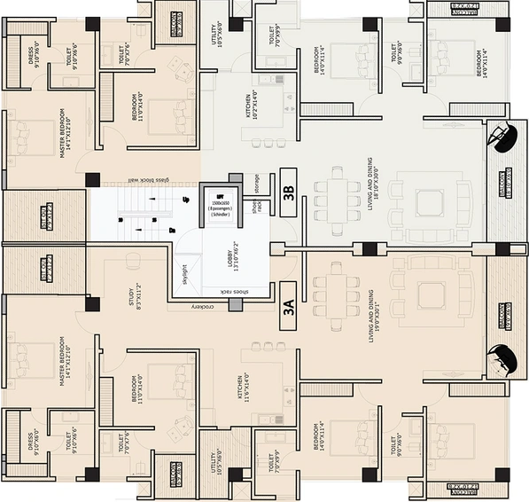 Floor Plan of Skav Audel in Jogupalya, Bangalore - Image 236891