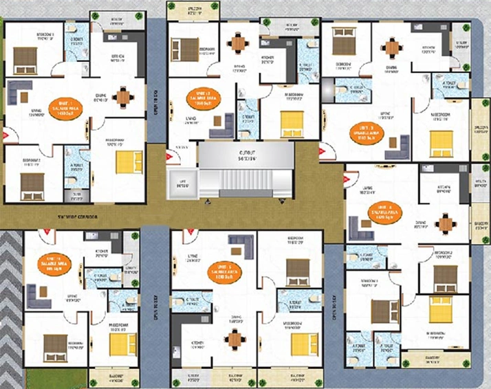 Floor Plan of 5 Elements Silicon Tree in Singasandra, Bangalore - Image 239907