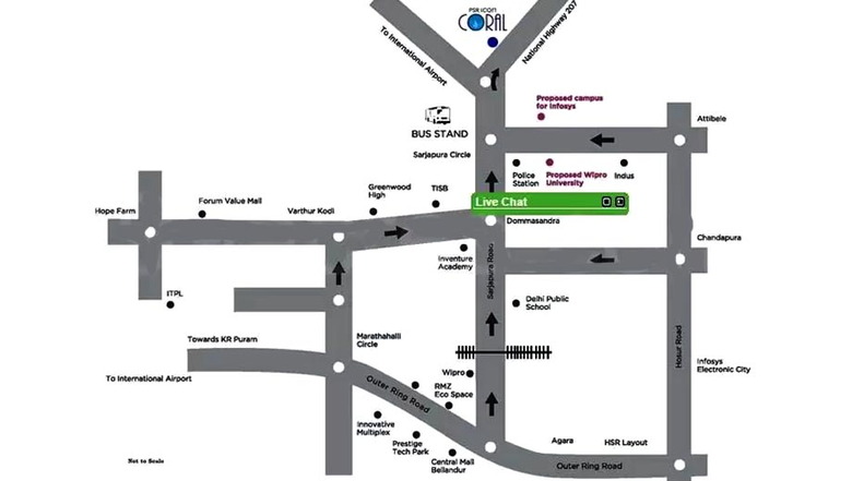 Location of Icon Coral in Sarjapur, Bangalore - Image 274802
