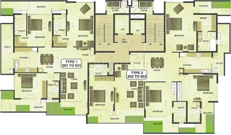 Floor Plan of Sipani Grande in Koramangala, Bangalore - Image 274514