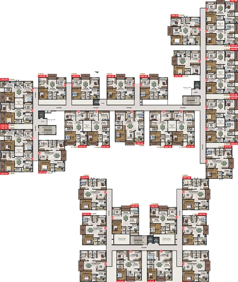 Floor Plan of Pavani Divine in Hoodi, Bangalore - Image 241521