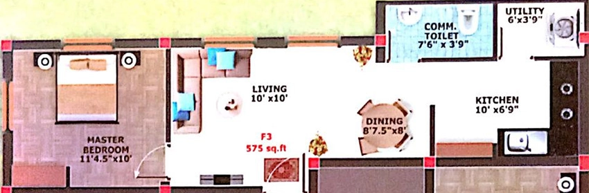 1 BHK Flat in Vasiyam Flair in Medavakkam, Chennai - Image 881749