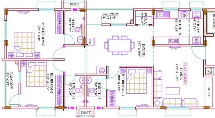 3 BHK Flat in Ramaniyam Sankaram in Rajakilpakkam, Chennai - Image 858407