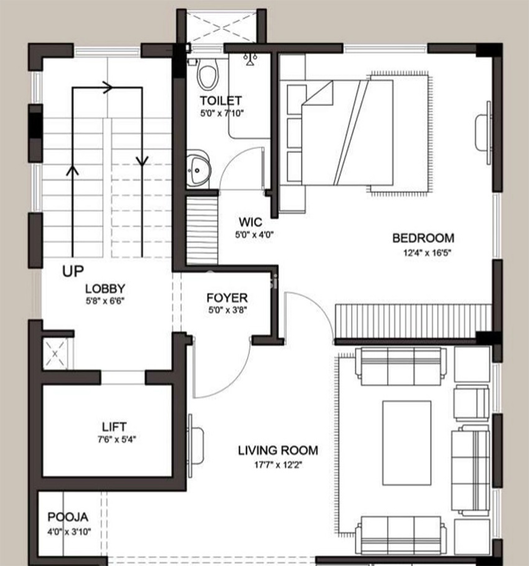 1 BHK Flat in Ramaniyam Saptharishi in RA Puram, Chennai - Image 858409