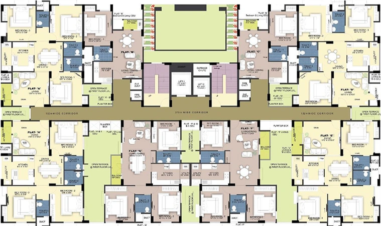 Floor Plan of Ramaniyam Ocean Dew in Pallikaranai, Chennai - Image 279745