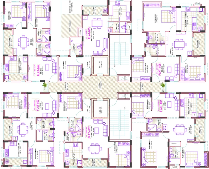 Floor Plan of Ramaniyam Syndicate in Adyar, Chennai - Image 279815