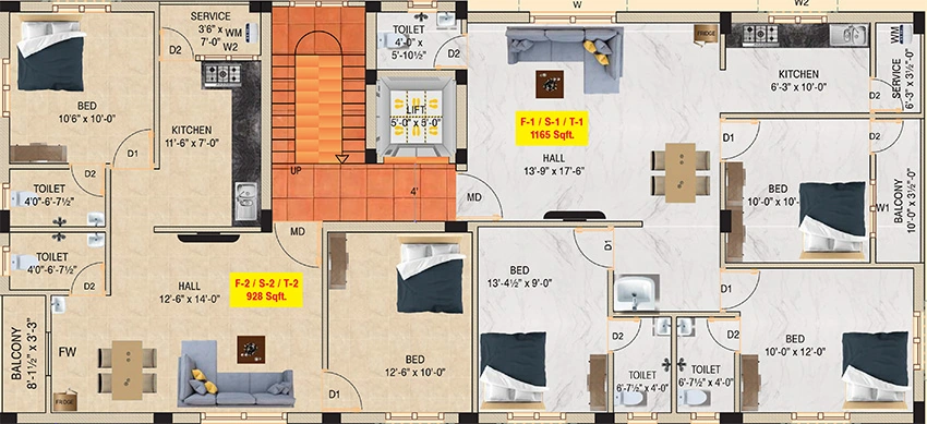 Floor Plan of Minerva Sai Darshan in Perumbakkam, Chennai - Image 338439